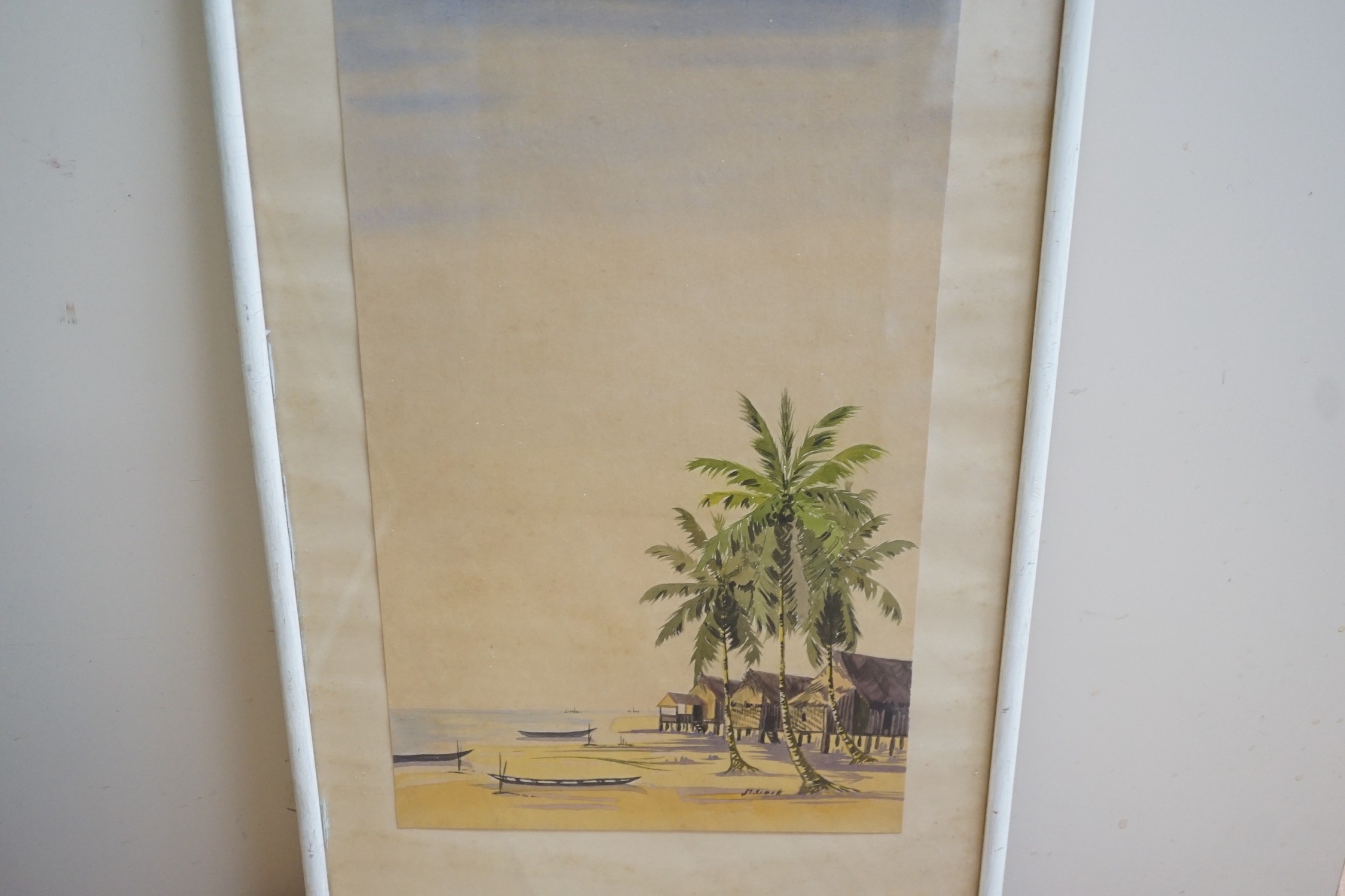 Asian School, seven assorted watercolours including works by N. Sidik and A.I. Rah Ptan, largest 37 x 23cm